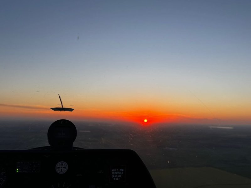 Sunset from a glider