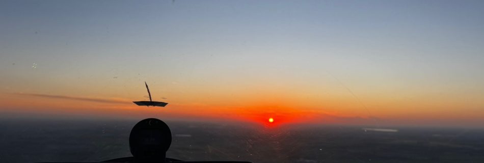 Sunset from a glider